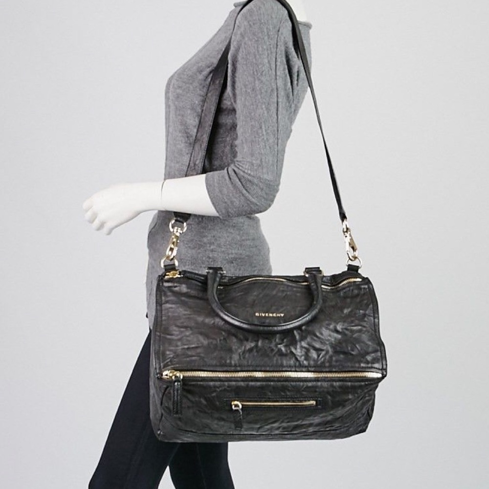 Wrinkled Sheepskin Large Pandora Bag - Picture 4 of 11